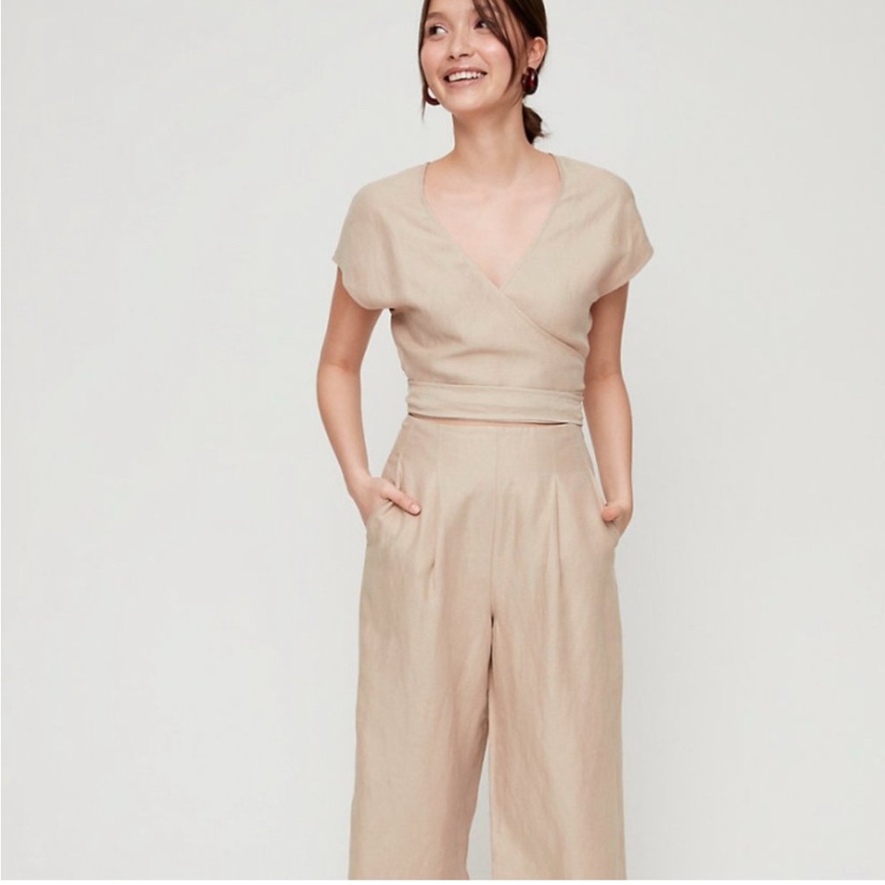 Wilfred Brax linen jumpsuit 0 Cairo tan